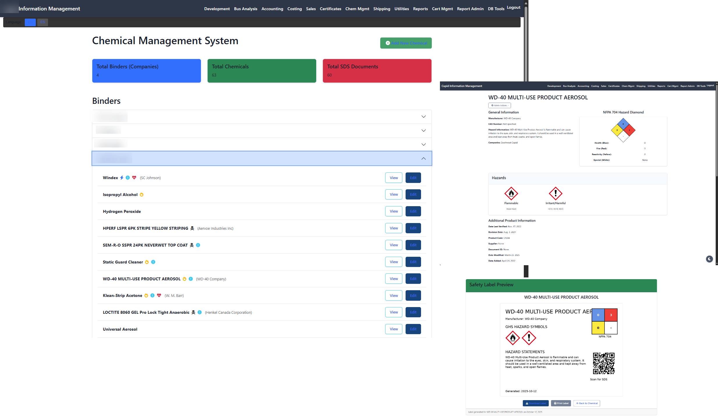 Chemical Management System